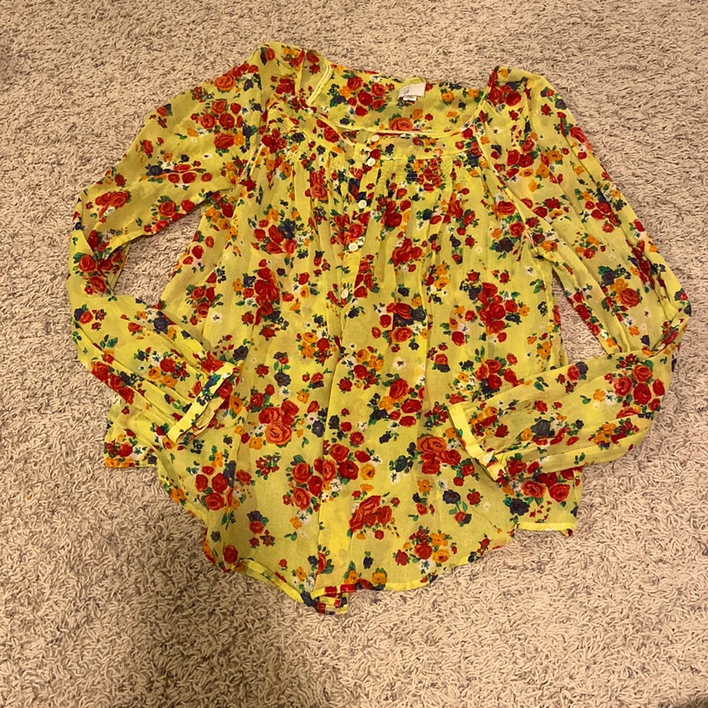 Anthropologie floral top EUC